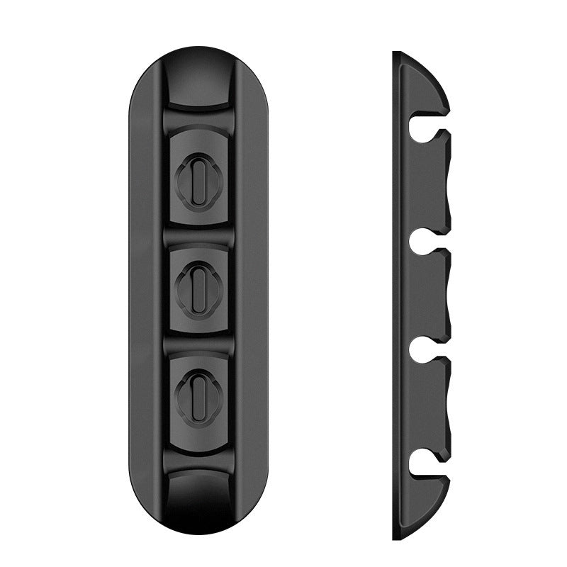 🧲 Magnetic Desktop Cable Organizer – Soft Plastic Cord Holder for Lightning, Micro USB & Type-C