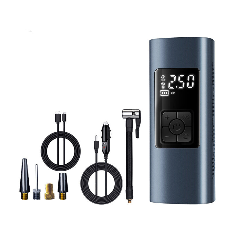 Wireless Portable Electric Car Air Pump – High-Power Inflator with Digital Display