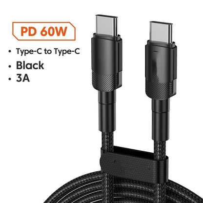 Fast-Charging Type-C Data Cable – 100W / 60W | 3A, 5A & 6A