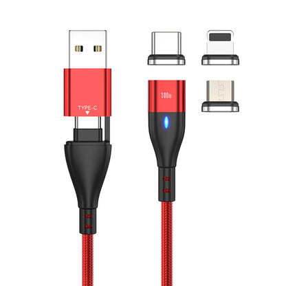 六合一磁吸PD快充线 100W – 5A USB-C线
