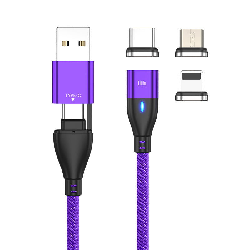 六合一磁吸PD快充线 100W – 5A USB-C线