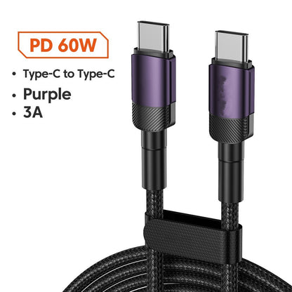 Fast-Charging Type-C Data Cable – 100W / 60W | 3A, 5A & 6A