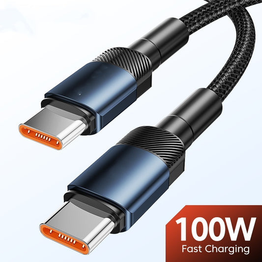 Fast-Charging Type-C Data Cable – 100W / 60W | 3A, 5A & 6A