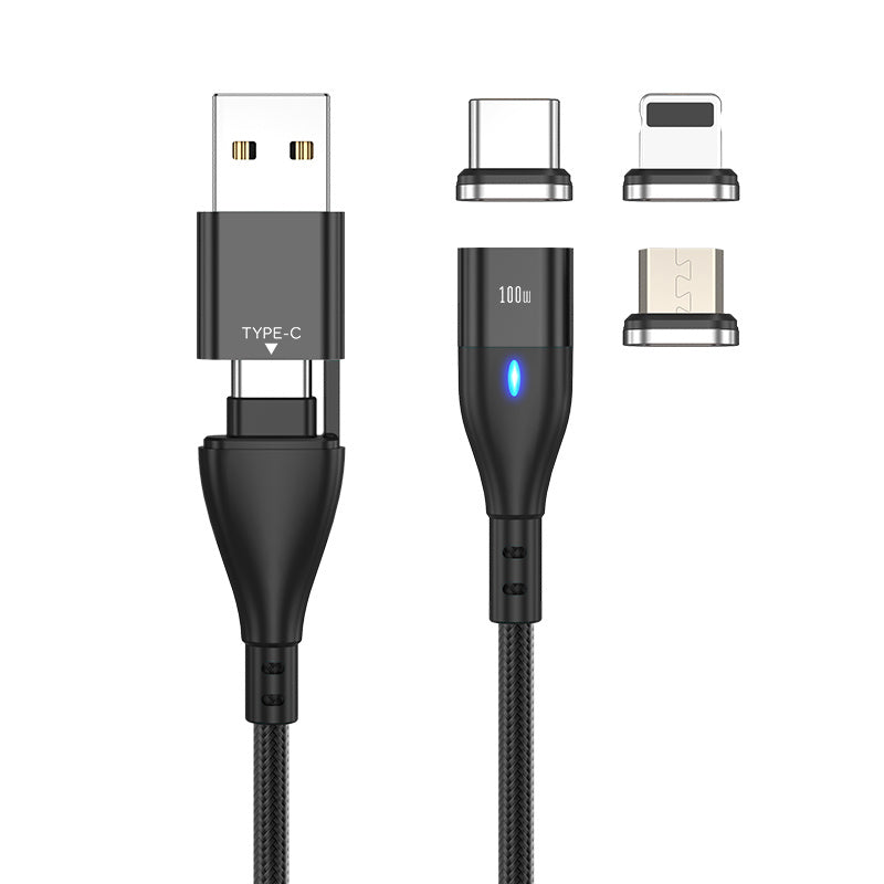 六合一磁吸PD快充线 100W – 5A USB-C线