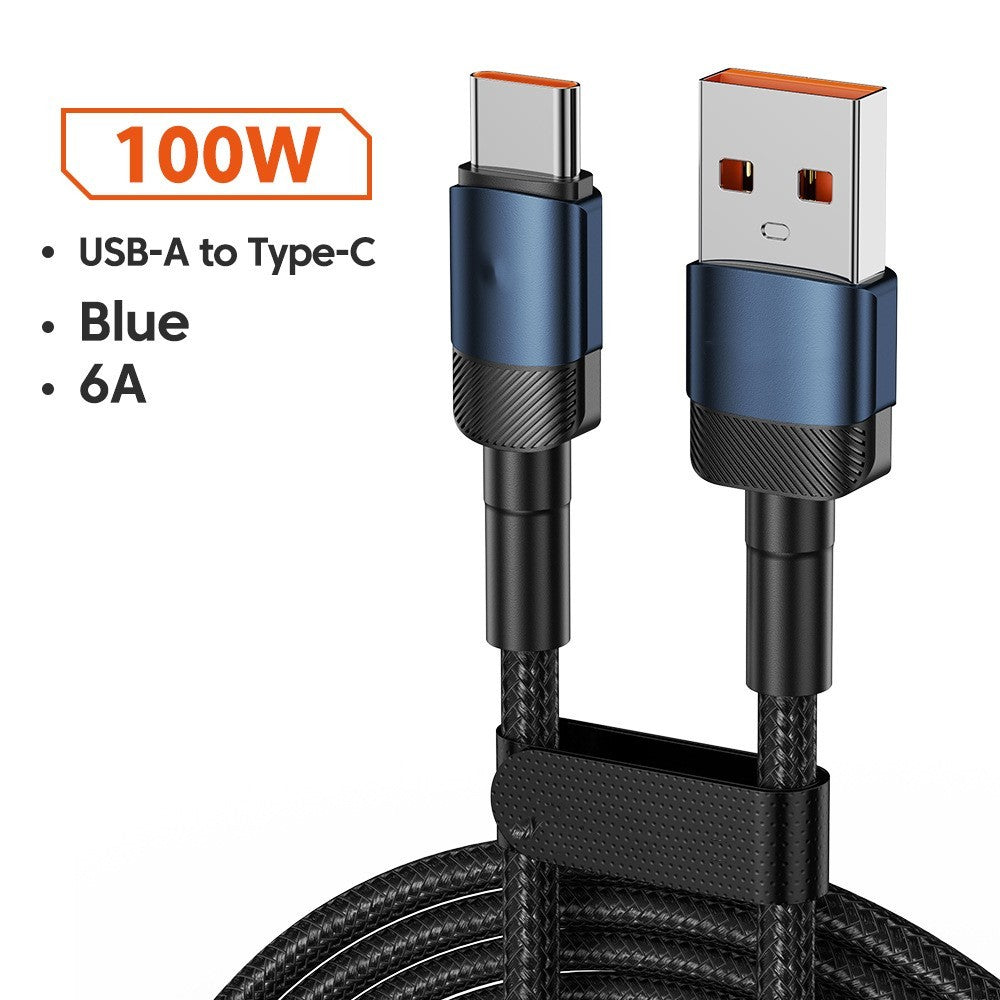 Fast-Charging Type-C Data Cable – 100W / 60W | 3A, 5A & 6A