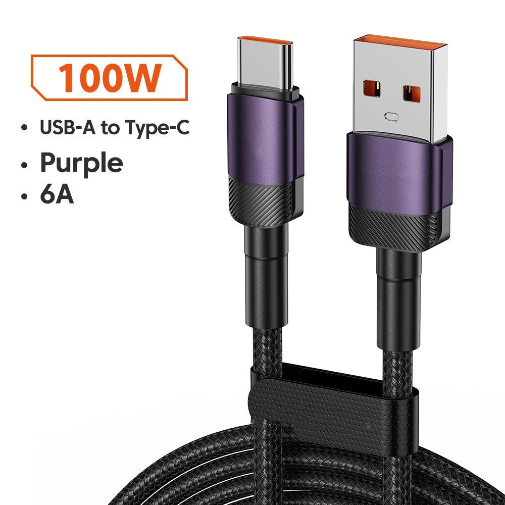 Fast-Charging Type-C Data Cable – 100W / 60W | 3A, 5A & 6A