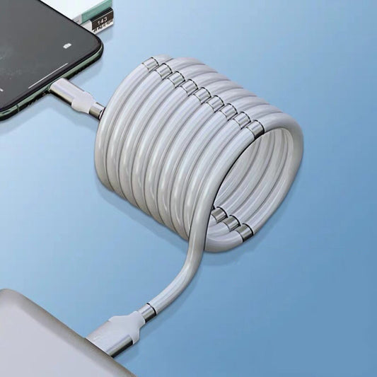 Fast Charging Magnetic Storage Data Cable | Tangle-Free | Magnetic Black Tech