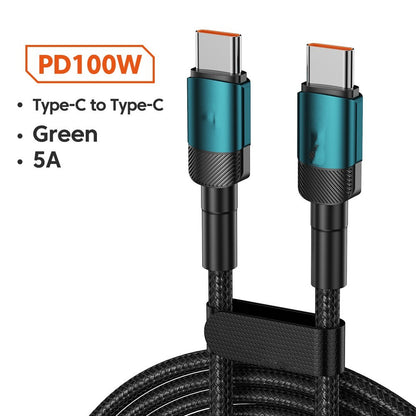 Fast-Charging Type-C Data Cable – 100W / 60W | 3A, 5A & 6A