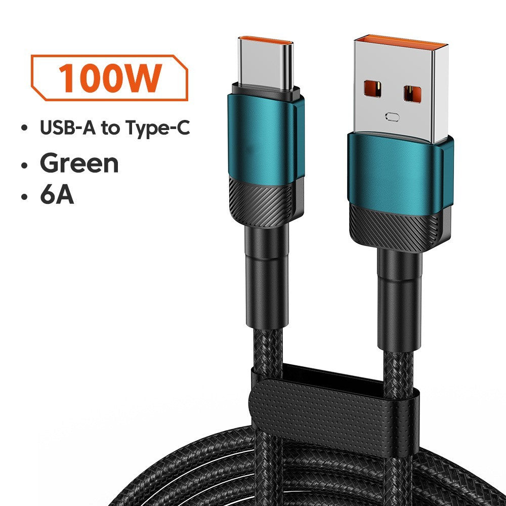 Fast-Charging Type-C Data Cable – 100W / 60W | 3A, 5A & 6A